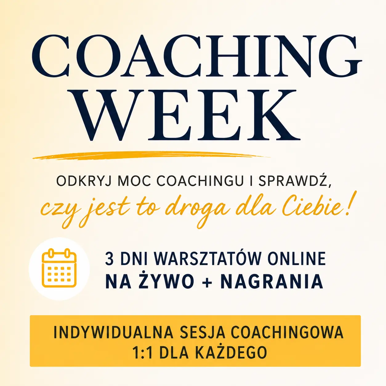 COACHING WEEK 2026